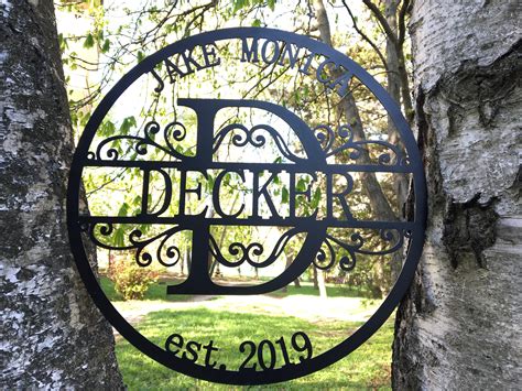 outdoor initial house metal sign|personalized metal signs for outdoors.